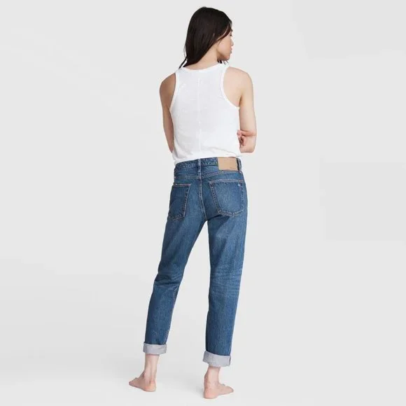 Rag&Bone "Rosa" Mid Rise Boyfriend Jean in "Clover", size 24 - Picture 2 of 13
